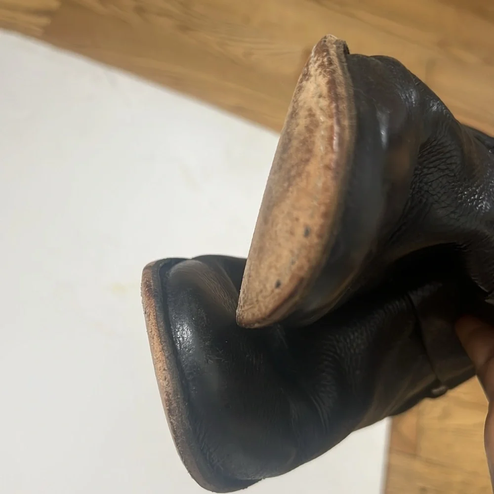 FRYE PAIGE LOOP HARNESS LEATHER BIKER WESTERN RIDING‎ BOOTS SUZE 9B 77540